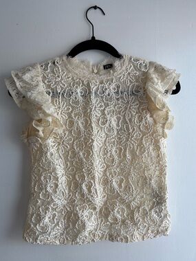 Zara Cream Ruffled Blouse